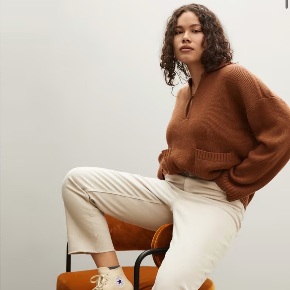 Everlane The Mariner Sweater in Camel Size M